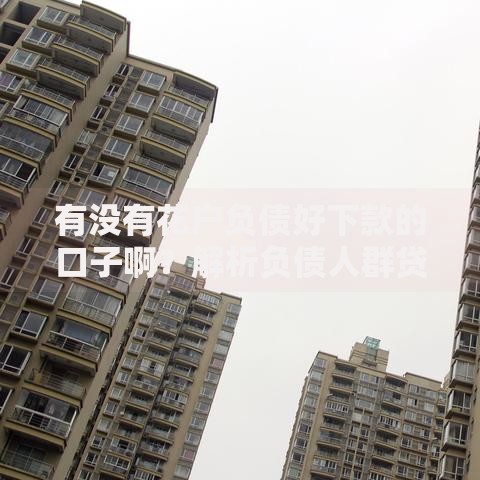 有没有花户负债好下款的口子啊？解析负债人群贷款渠道选择技巧