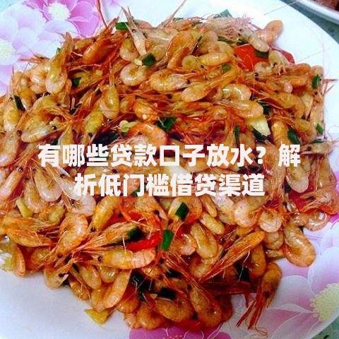 有哪些贷款口子放水？解析低门槛借贷渠道