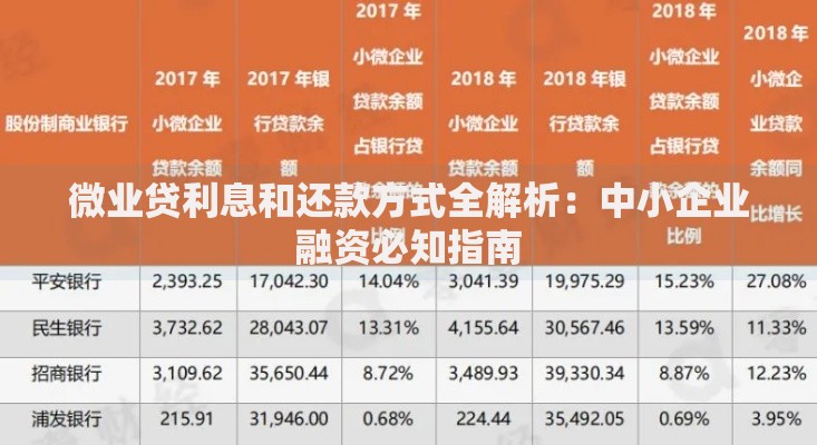 微业贷利息和还款方式全解析：中小企业融资必知指南