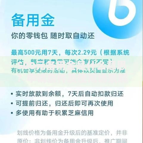 500元备用金是什么意思？申请条件及使用场景解析