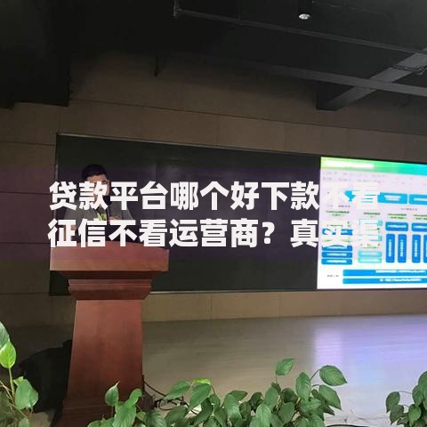 贷款平台哪个好下款不看征信不看运营商?真实渠道深度解析 贷款平台哪个好下款不看征信不看运营商?真实渠道深度解析