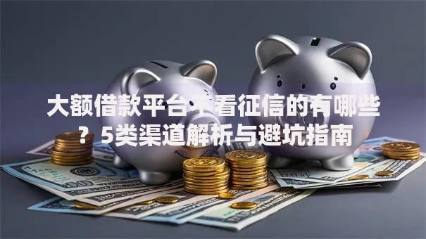 大额借款平台不看征信的有哪些？5类渠道解析与避坑指南