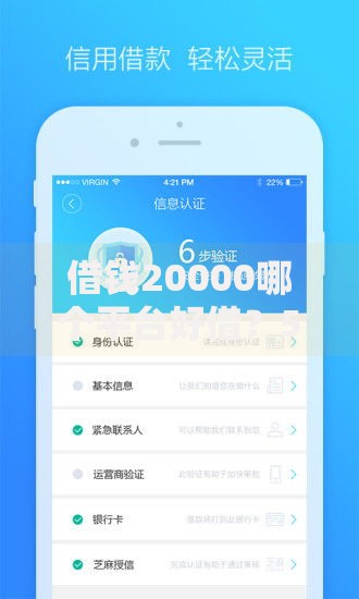 借钱20000哪个平台好借？5大正规渠道深度对比