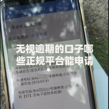 无视逾期的口子哪些正规平台能申请？
