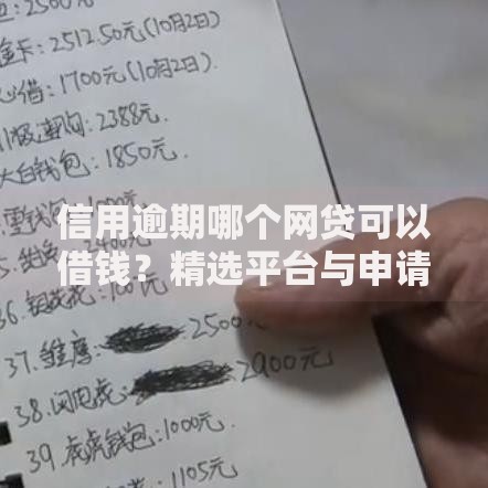 信用逾期哪个网贷可以借钱？精选平台与申请攻略