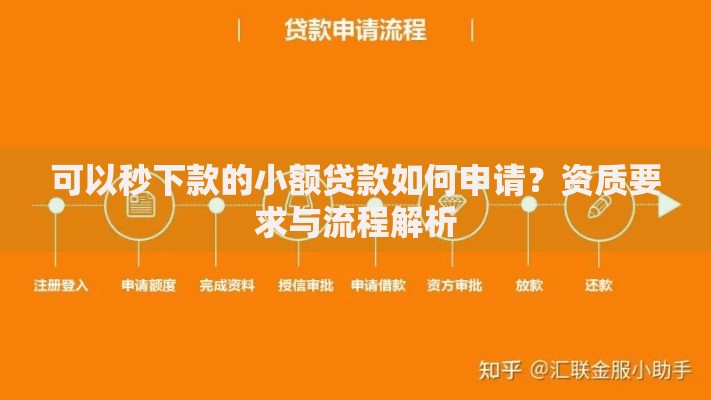 可以秒下款的小额贷款如何申请？资质要求与流程解析