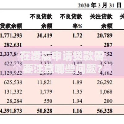 在凌晨申请贷款需要注意哪些问题？