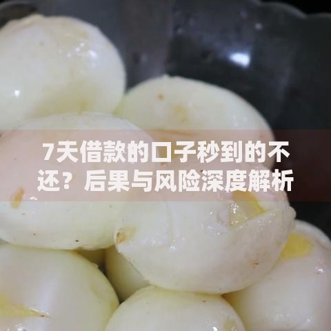 7天借款的口子秒到的不还？后果与风险深度解析
