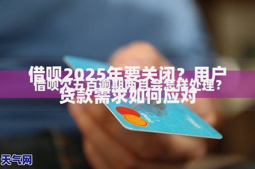 借呗2025年要关闭？用户贷款需求如何应对