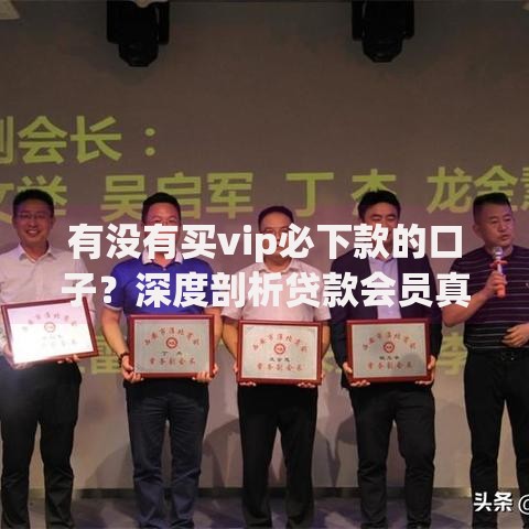 有没有买vip必下款的口子？深度剖析贷款会员真相