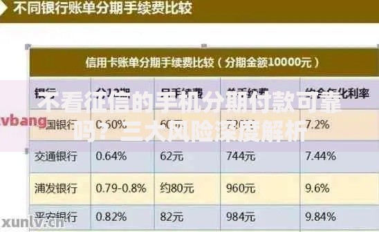 不看征信的手机分期付款可靠吗？三大风险深度解析