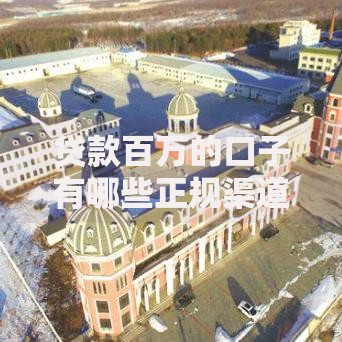 贷款百万的口子有哪些正规渠道？