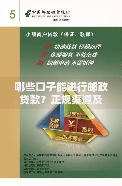 哪些口子能进行邮政贷款？正规渠道及申请流程解析