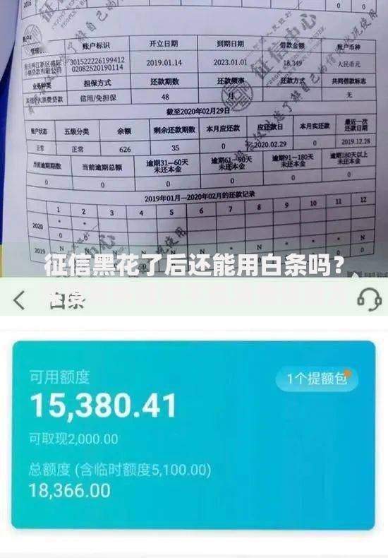 征信黑花了后还能用白条吗？深度解析征信不良消费信贷方案