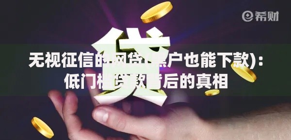无视征信的网贷(黑户也能下款)：低门槛贷款背后的真相