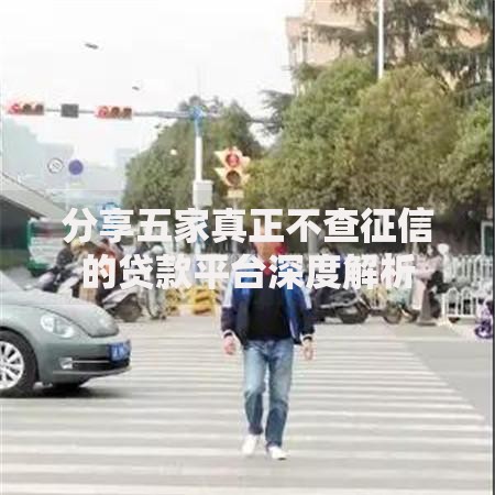 分享五家真正不查征信的贷款平台深度解析