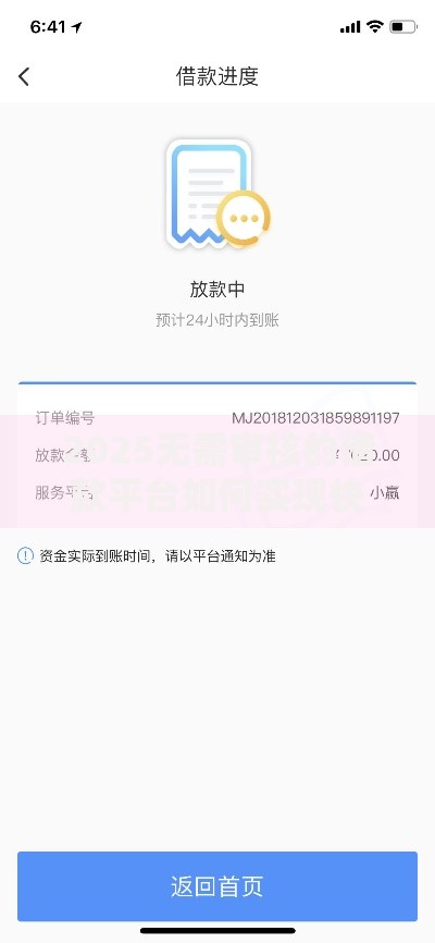 2025无需审核的借款平台如何实现快速放款