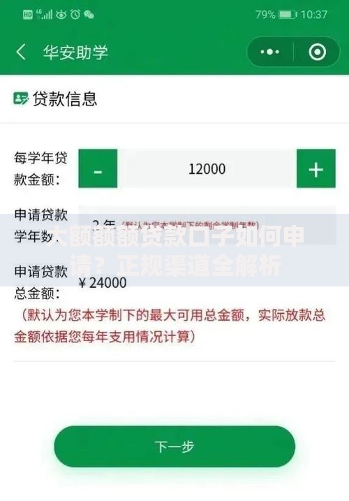 大额额额贷款口子如何申请？正规渠道全解析