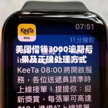 美团借钱3000逾期后果及正确处理方式
