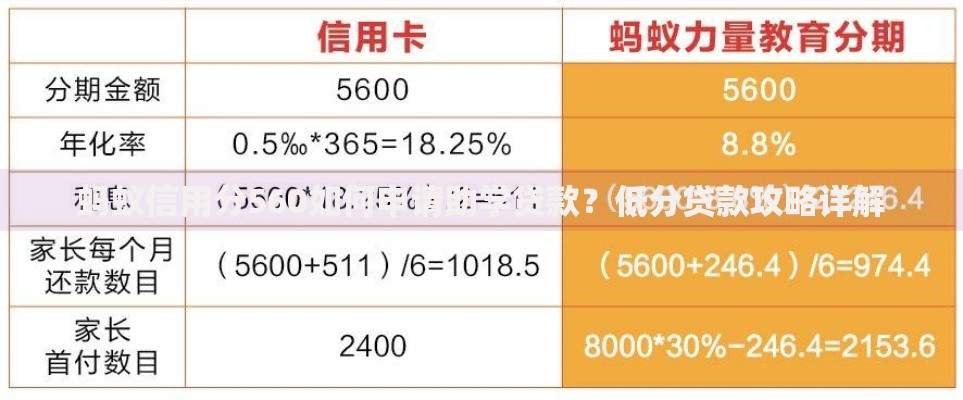蚂蚁信用分560如何申请助学贷款？低分贷款攻略详解