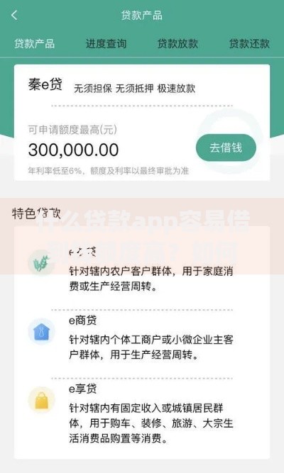 什么贷款app容易借到钱额度高？如何选择高额度贷款平台