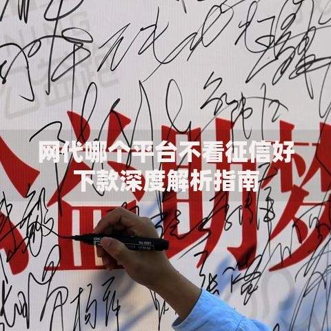 网代哪个平台不看征信好下款深度解析指南