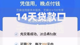 14天贷款口子：如何选择安全低息短期借款？