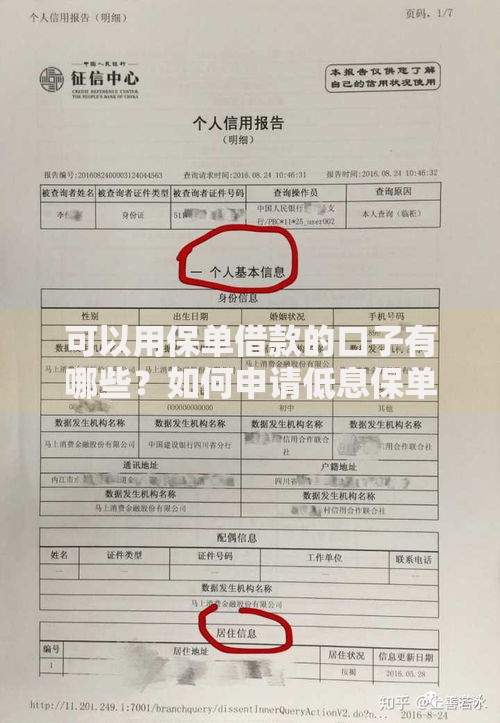 可以用保单借款的口子有哪些？如何申请低息保单贷款