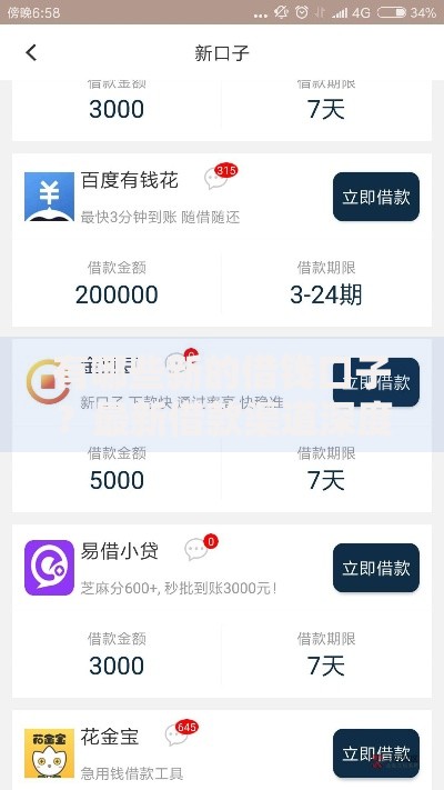 有哪些新的借钱口子？最新借款渠道深度解析