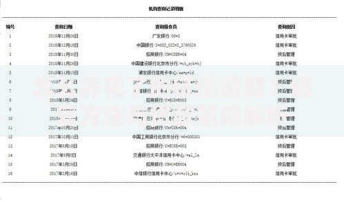 怎么养花了的征信逾期？修复方法与贷款策略解析