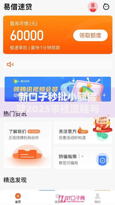 新口子秒批小额借款2025审核流程与申请攻略