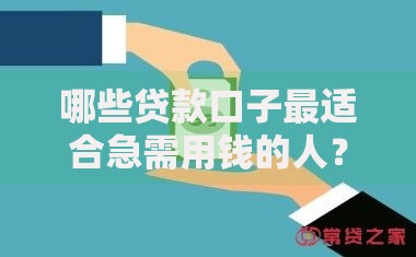 哪些贷款口子最适合急需用钱的人？最好下款的贷款口子你了解多少？