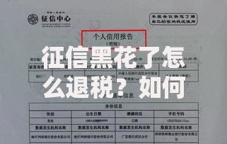 征信黑花了怎么退税？如何操作才能合规申请