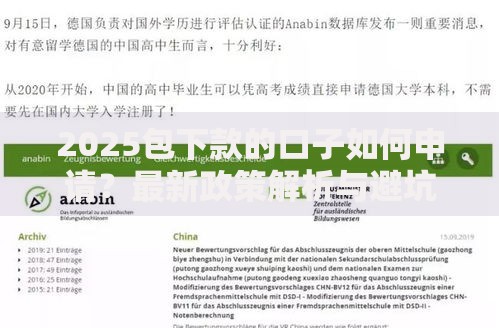 2025包下款的口子如何申请？最新政策解析与避坑指南
