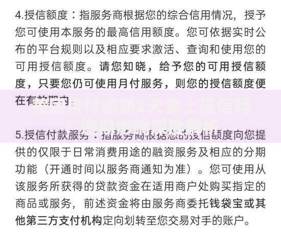 美团月付逾期2天会上征信吗？逾期影响深度解析