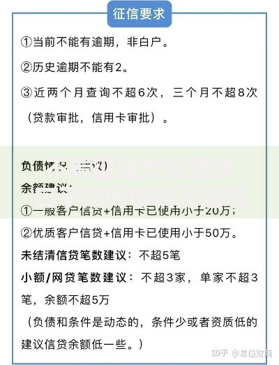 不看征信大额贷款口子如何申请及避坑指南