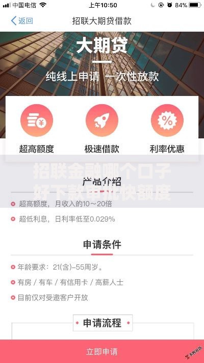 招联金融哪个口子好下款审批快额度高