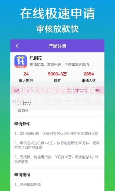 极速贷款的平台有哪些？精选十大快速放款渠道推荐
