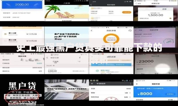 史上最强黑户贷真实可靠能下款的深度解析