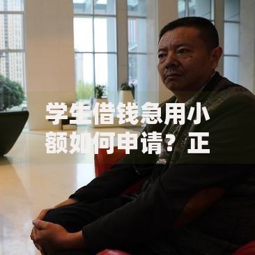 学生借钱急用小额如何申请？正规渠道全解析