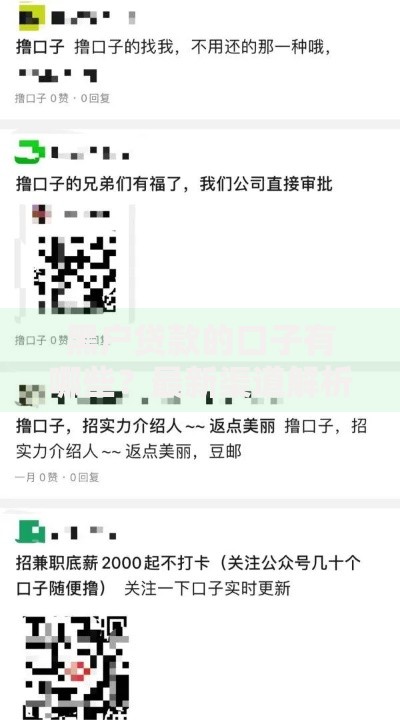 黑户贷款的口子有哪些？最新渠道解析与风险提示