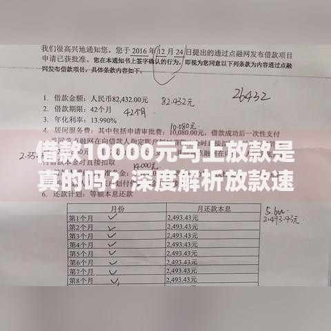 借款10000元马上放款是真的吗？深度解析放款速度与风险