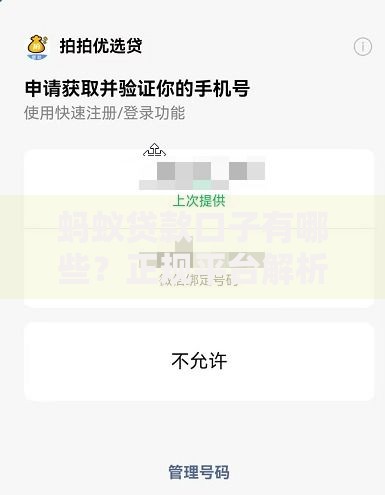 蚂蚁贷款口子有哪些?正规平台解析与申请攻略 蚂蚁贷款口子有哪些?正规平台解析与申请攻略