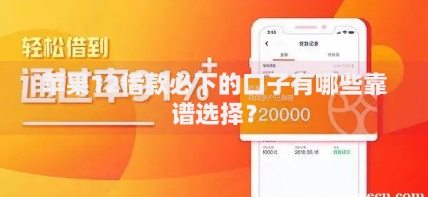 苹果12借款必下的口子有哪些靠谱选择？