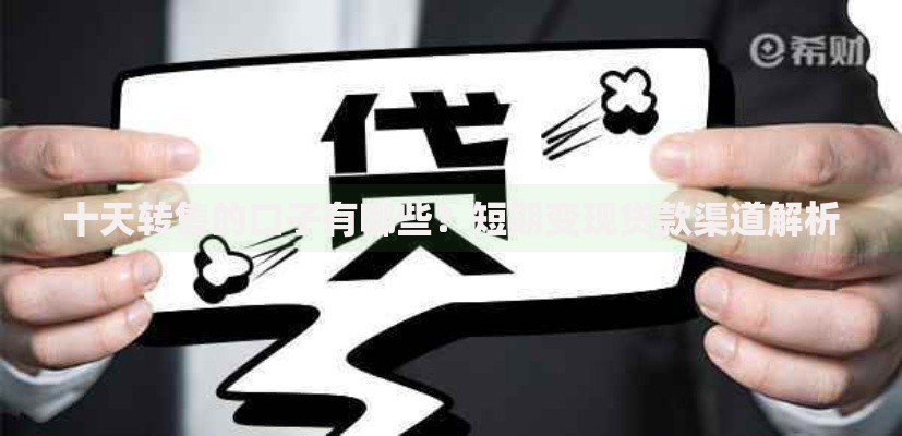 十天转售的口子有哪些？短期变现贷款渠道解析