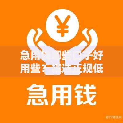 急用钱哪些口子好用些?精选正规低息借款渠道解析 急用钱哪些口子好用些?精选正规低息借款渠道解析