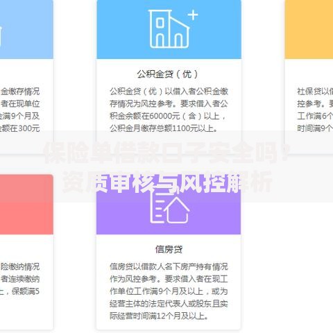 保险单借款口子安全吗？资质审核与风控解析