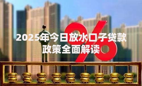2025年今日放水口子贷款政策全面解读
