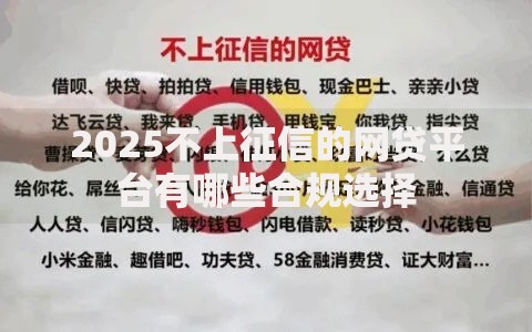 2025不上征信的网贷平台有哪些合规选择
