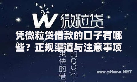 凭微粒贷借款的口子有哪些？正规渠道与注意事项解析